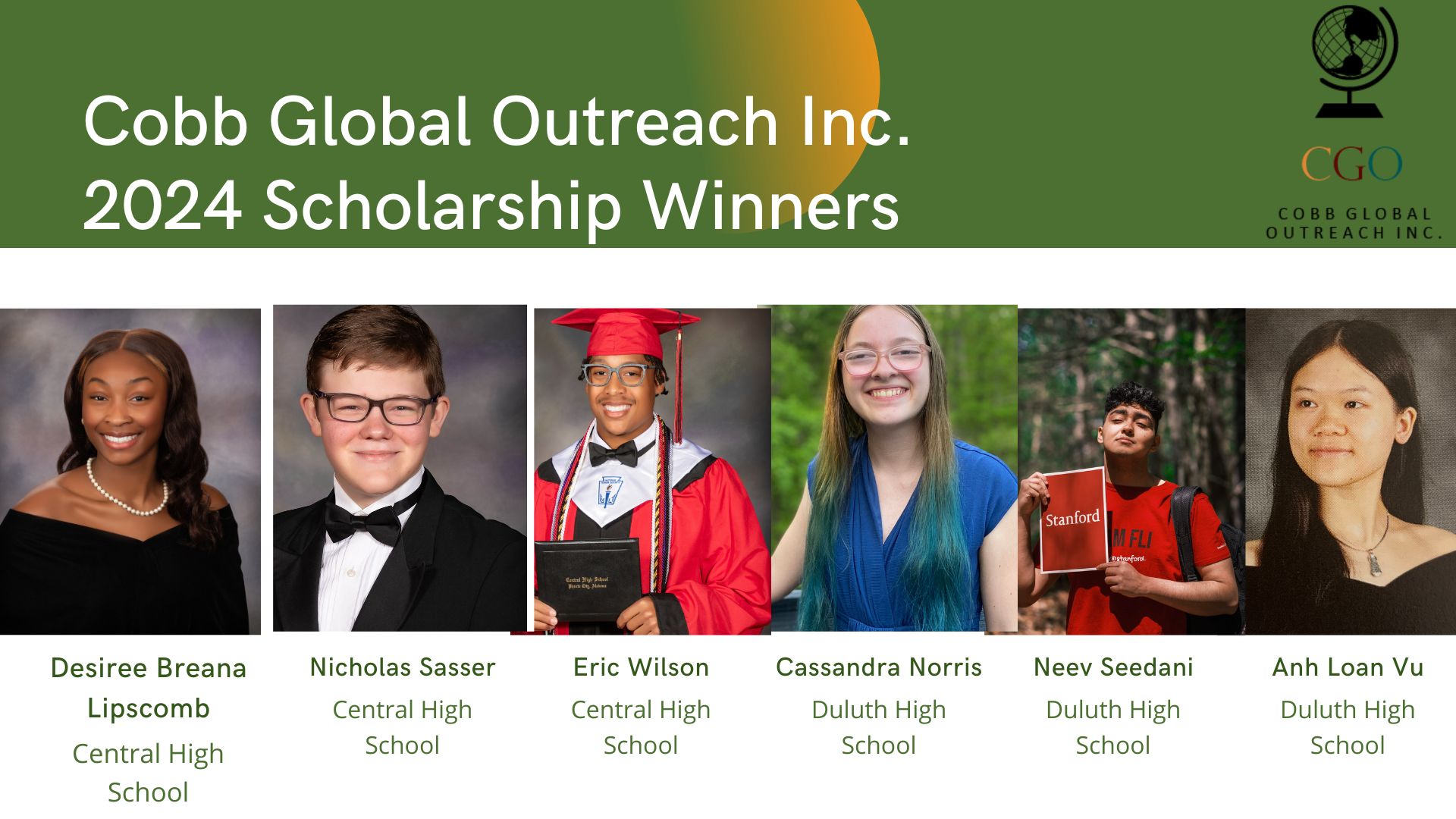 Cobb Global Outreach 2024 Scholarship Winners