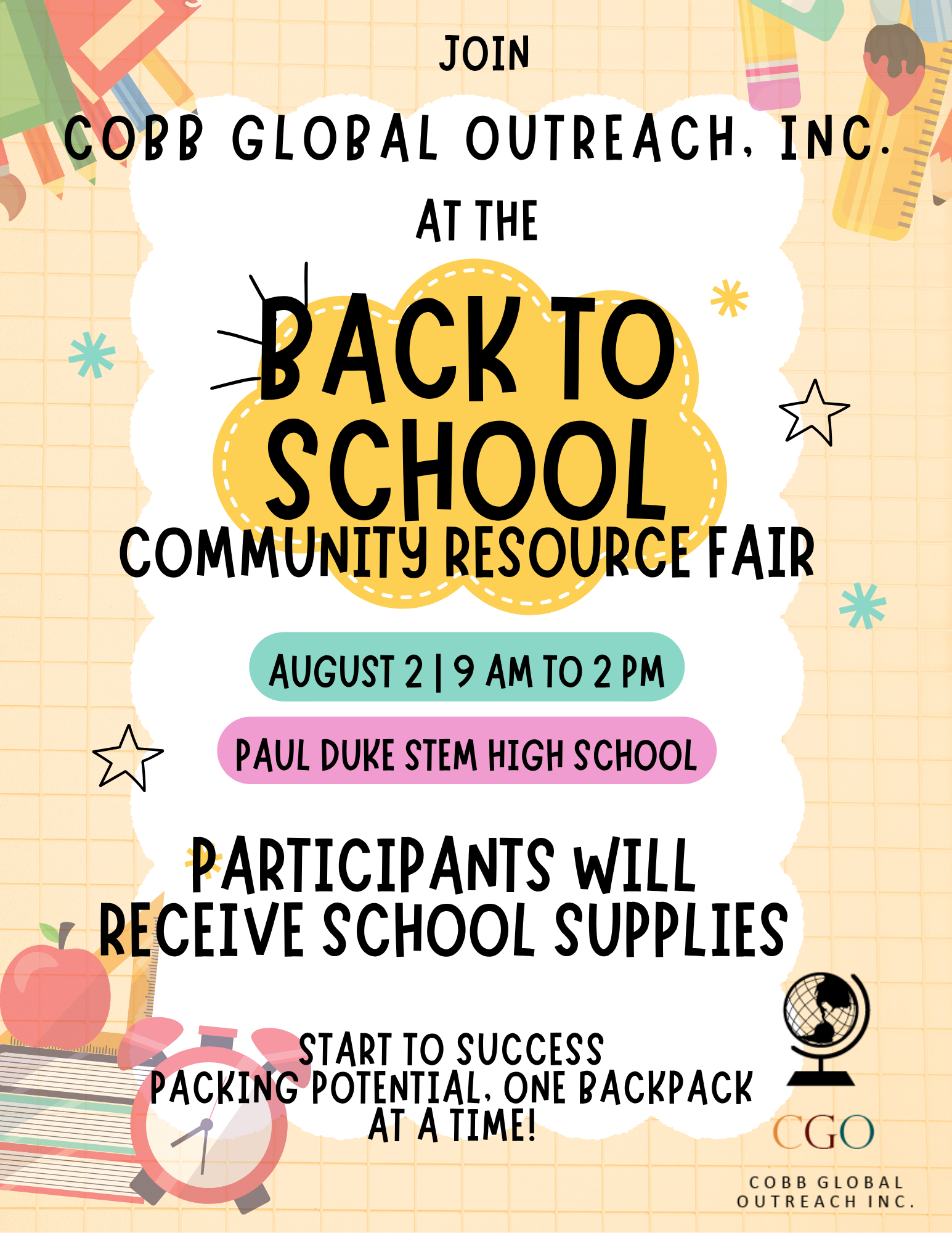 Back To School Resource Fair - Cobb Global Outreach, Inc.